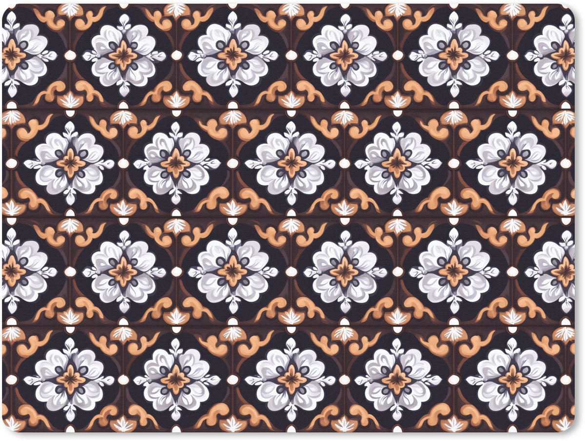 Muismat 12x10 cm - Mousepad traditioneel - Element - Kleurrijk - Muismatten