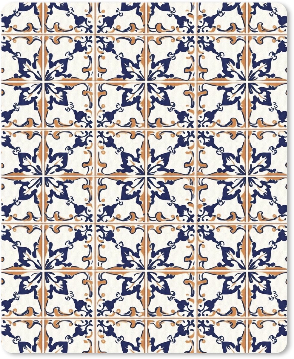 Muismat 12x16 cm - Mousepad Klassiek - Patroon - Kleurrijk - Muismatten