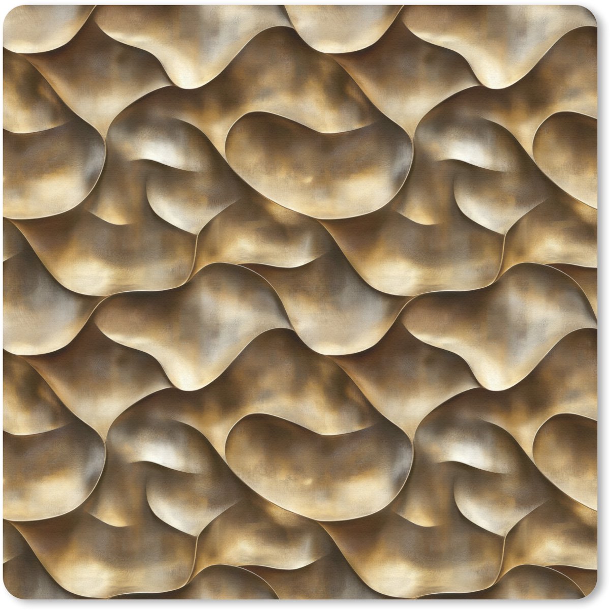 Muismat 30x30 cm - Mousepad Abstract - Antiek - Goud - Muismatten