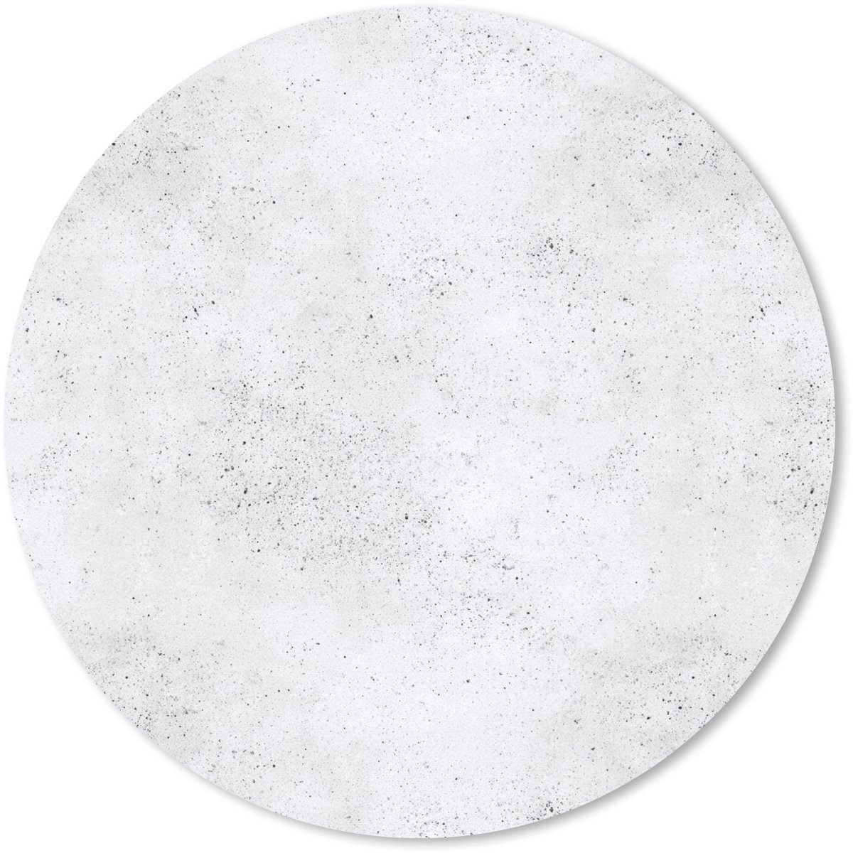 Muismat rond 20x20 cm - Mousepad Lichtgrijs - Betonstructuur - Subtiel - Ronde muismatten