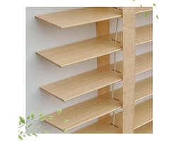 Houten Jaloezieën - Venetiaanse Luiken - Raamdecoratie - 50mm Massief Hout - 150 x 130 cm - Natuurlijk Hout