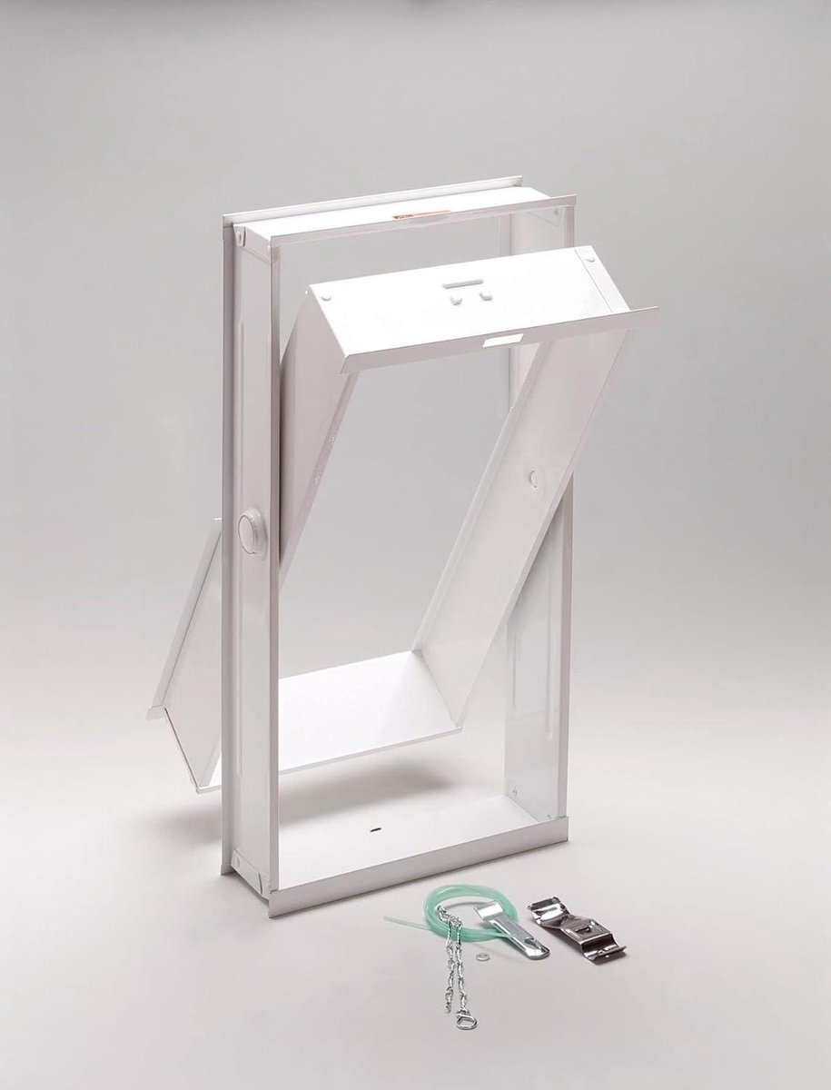 Kiepraam voor Glasblokken - Ventilatieraam Kantelraam - Ruimte Ventileren - Zonder Afdichtingen - 265x530x90 mm - Wit