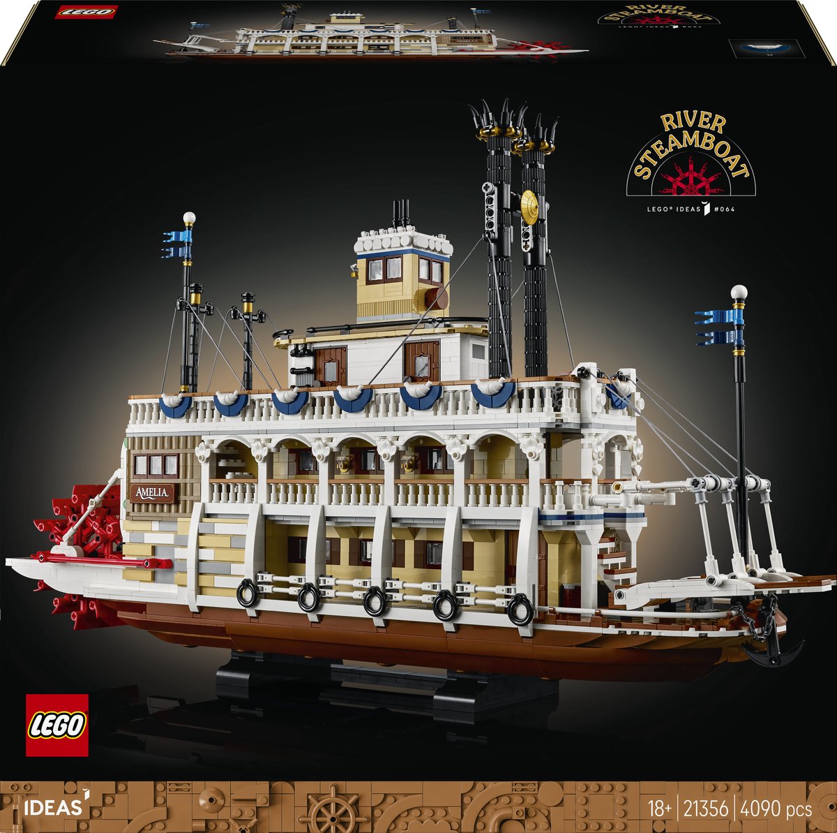 Bol.com LEGO Ideas Stoomboot Bouwpakket voor Volwassenen - 21356 aanbieding