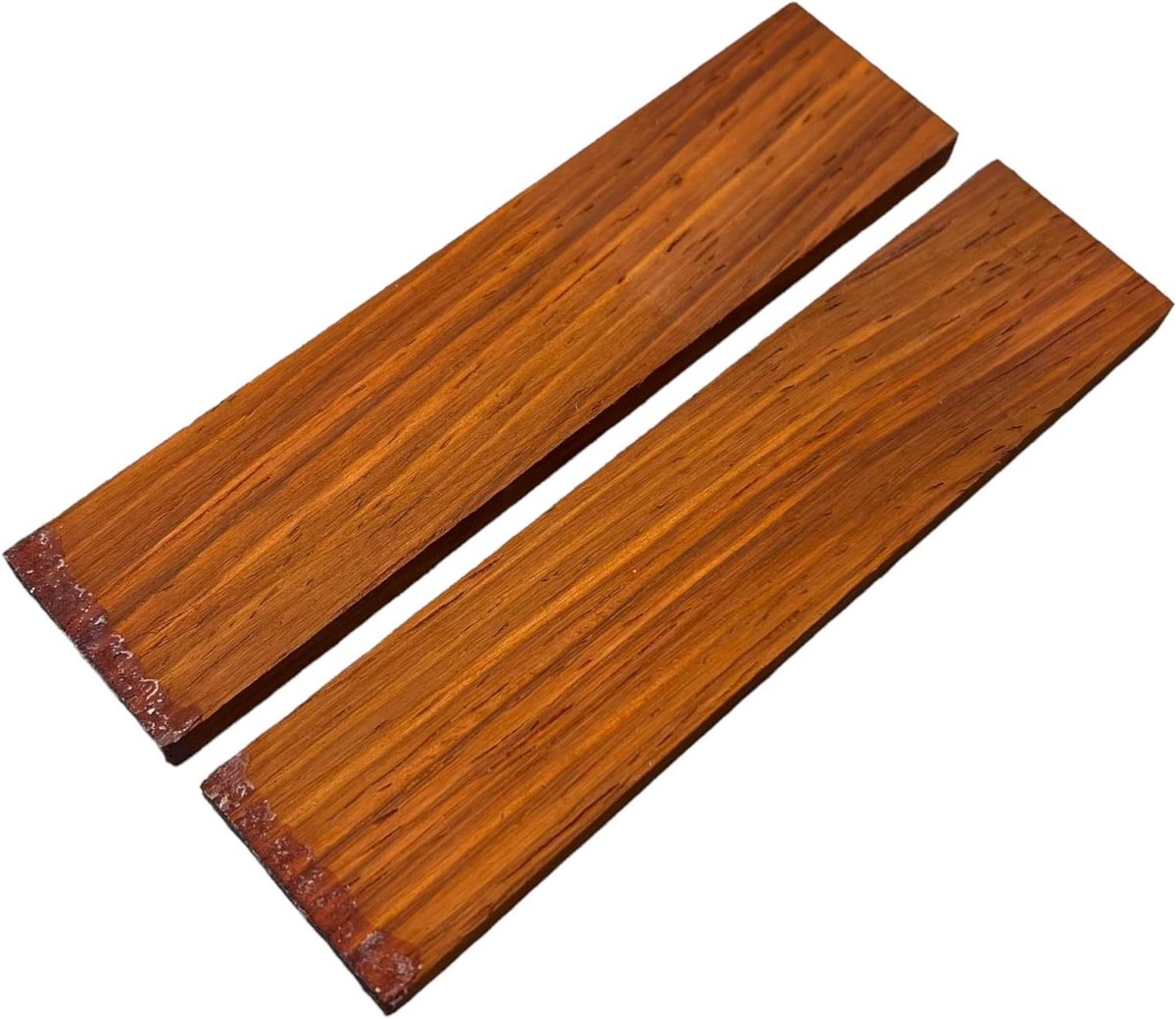 Padouk Hout - Edelhout Pads - Maken van Instrumenten - Fel Oranjerode Kleur - 125x30x6 mm - Oranjerood