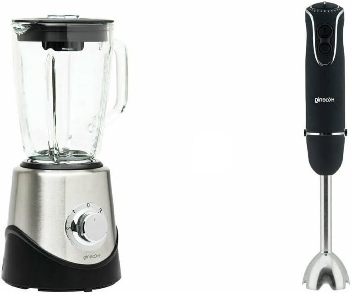 Handblender 4-in-1 - Dompelmixer Keukenmixer - Eten Bereiden - Krachtige Motor - 750 Watt - Zilver