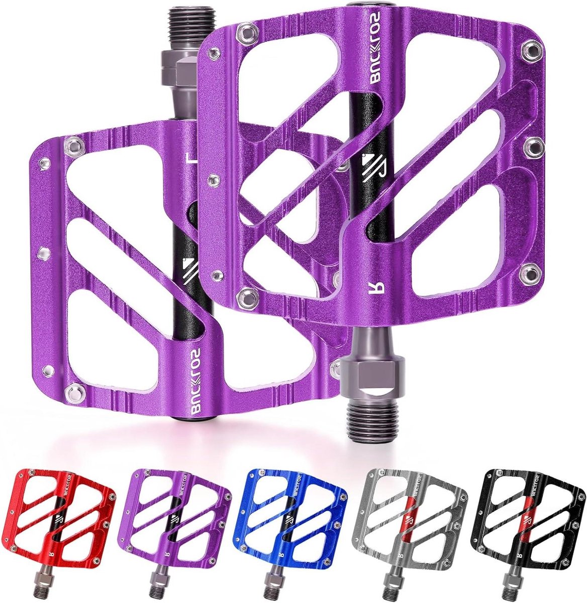 MTB Platte Pedalen - Fietsplatform Pedalen - Veilig Fietsen - Soepele 3 Lagers - 9/16 inch - Zwart