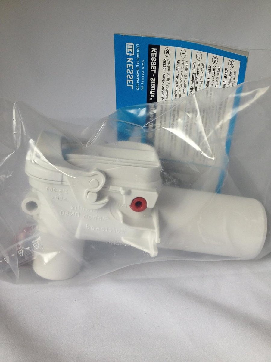 Terugslagklep Sifon - Afvoerstop Sifon - Afvalwater Afvoeren - Dubbele Kleppen - DN 50 - Wit