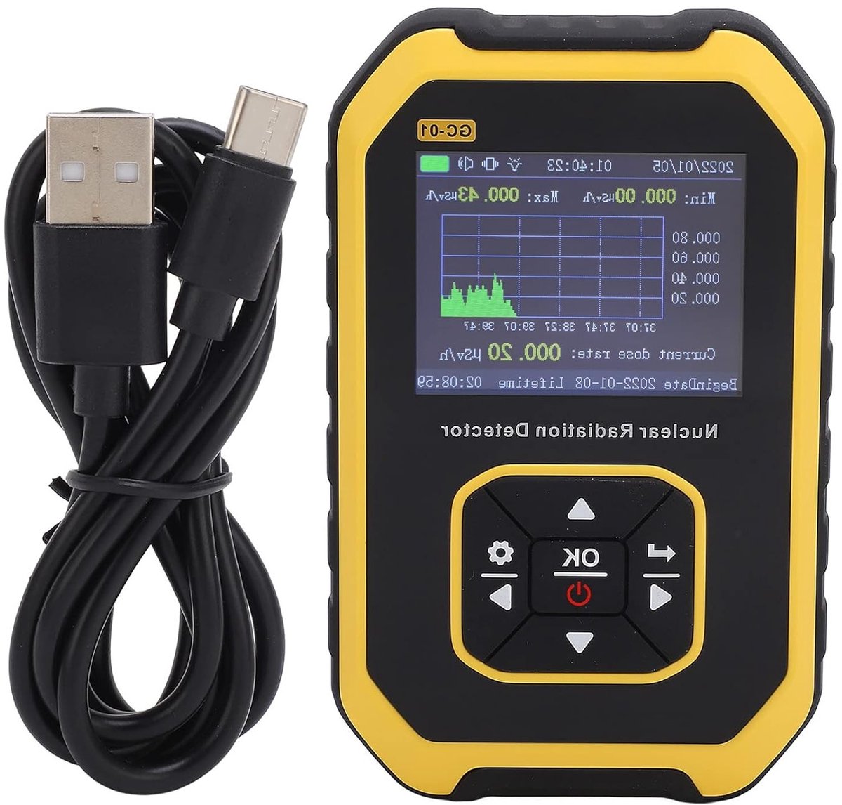 Draagbare Stralingsmeter voor Real-time Monitoring van Radioactiviteit in Marmer en Tegels met Geiger Teller en Digitale Detectie