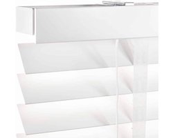 Houten Jaloezieën - Raambekleding Hout - Lichtregulatie Privacy - 50mm Lamellen - 150 x 250 cm - Wit