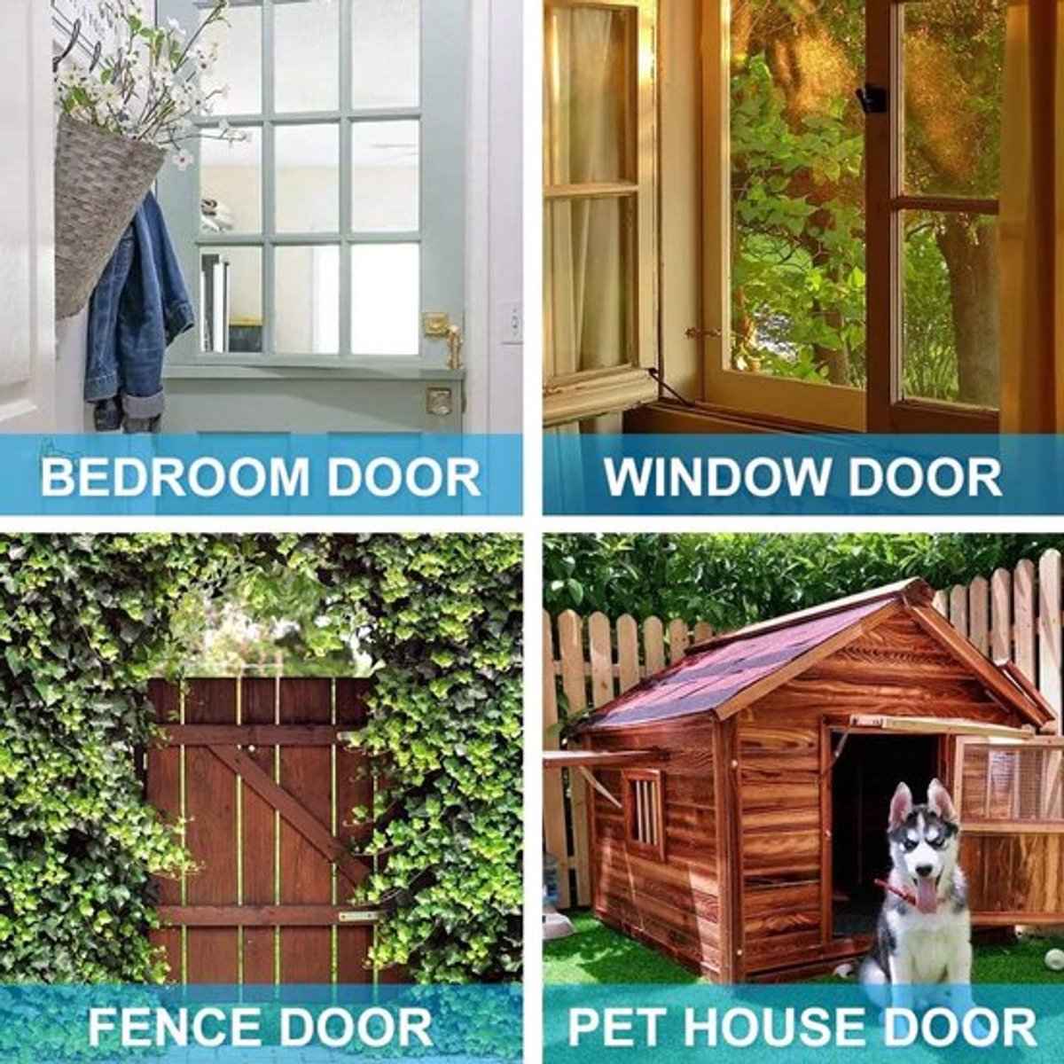 Veiligheidssloten - Door Lock - 2 Stuks - 3 Inch Schuifgrendel - Met 12 Stuks Schroeven - Latch Deurslot - Schuifdeursloten - Anti-Diefstal Hasp Slot Deurslot - Grendels - Hangsloten — cadeau in Cadeau-ideeën - foto 6