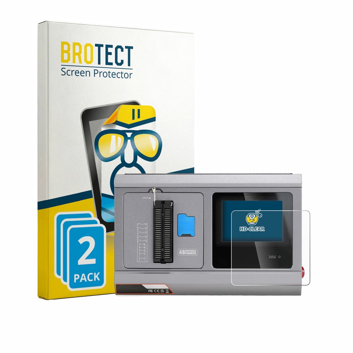 BROTECT - Screenprotector voor Xhorse Multi-Prog - Folie Beschermfolie transparant 2 Stuks