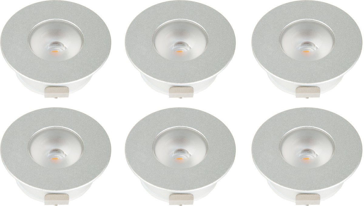 LETT® Mini Inbouw LED Spotjes - met Dimmer - Ø3,5cm - Set van 6 x 1,5W