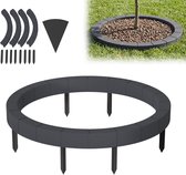 Boomring Ø80 cm antraciet met anti-worteldoek – stevige PP kunststof plantenrand, onkruidwerende boomomranding voor tuin