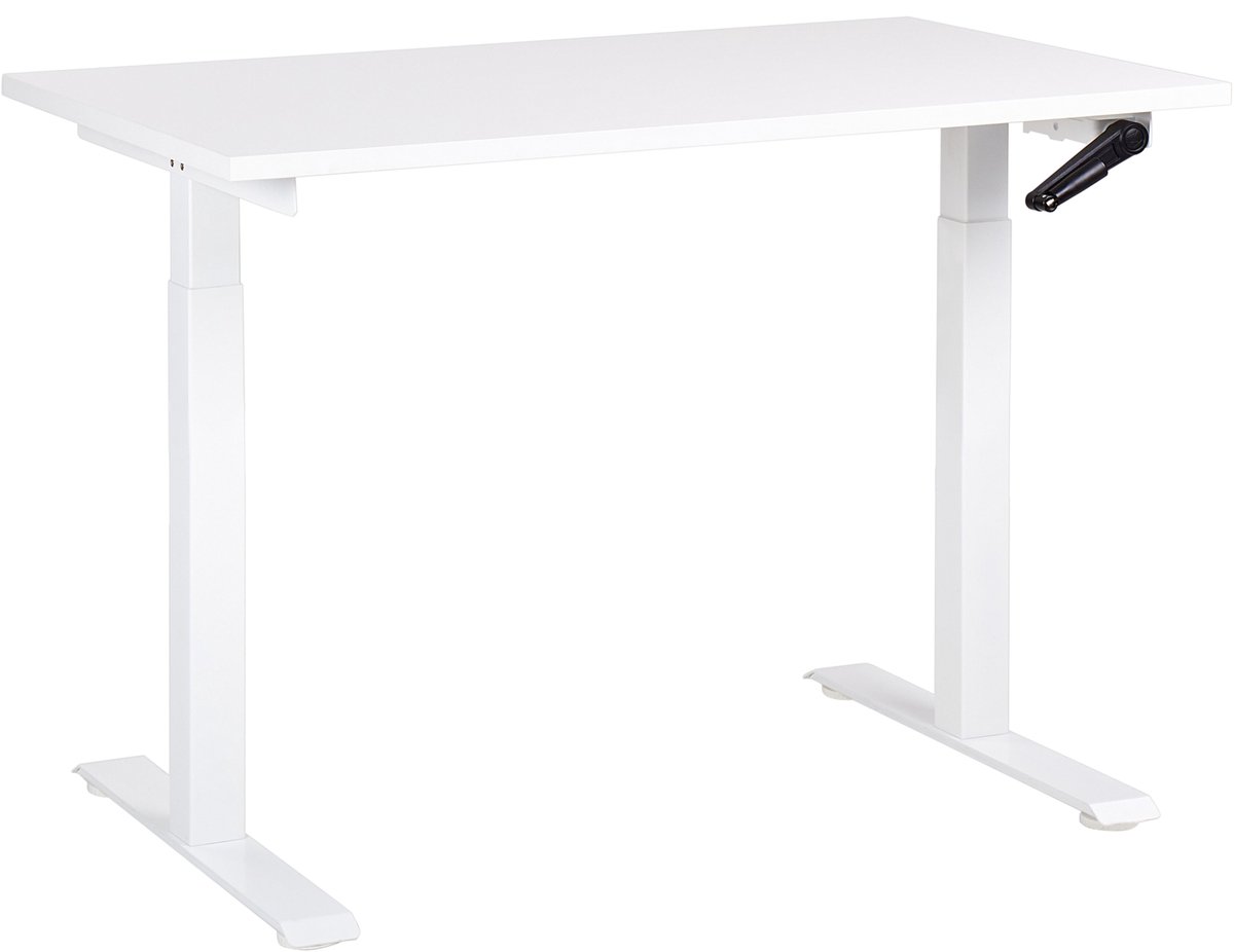 DESTINES - Verstelbaar bureau - Wit - 120 x 72 cm - Spaanplaat