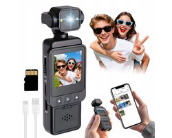 Actie Camera - Vlog Camera - Opnamecamera - 1080P HD & 360° Draaibare Lens - WiFi & Clipbevestiging - Bewegingsdetectie - Met 32G Geheugen - Voor Fietsen & Wandelen