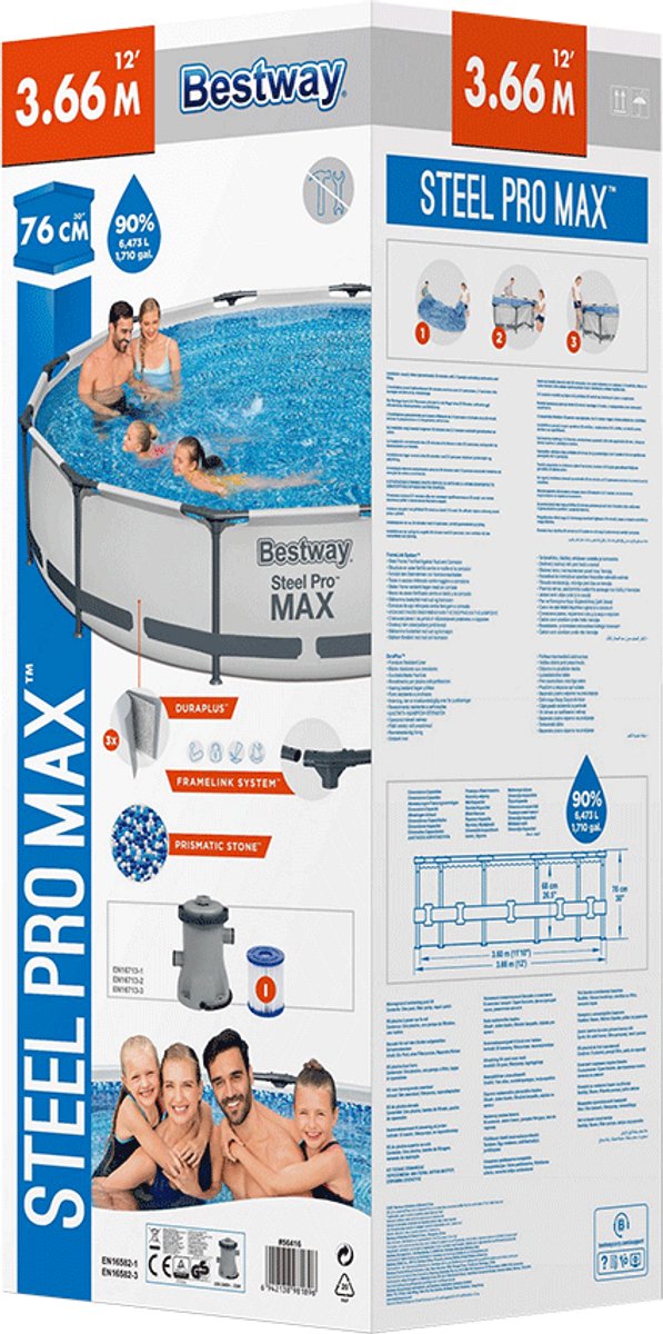 Bestway Steel Pro MAX Zwembad - Ø 366 x 76cm — afbeelding 13