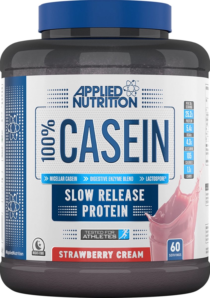 Applied Nutrition 100% Casein Protein (1800g) Vanilla Cream - Eiwitten - Caseïne