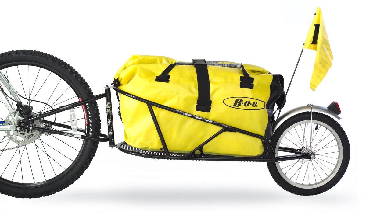 Bob Yak 28 Met Zak: aanhanger Zwart Max 32 kg Fietstrailer - Fietskar outdoor