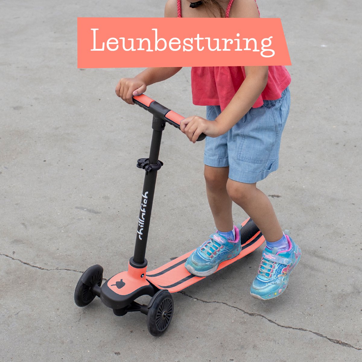 Chillafish Kinderstep 3 Jaar met drie LED wielen - Roze - Lichtgewicht Glow step meisjes met afneembaar stuur en voetrem - Aanpasbaar in hoogte - Leun-om-te-sturen - Extra grip handgrepen - Geen batterijen nodig - Model Scotti Glow 3 — afbeelding 9