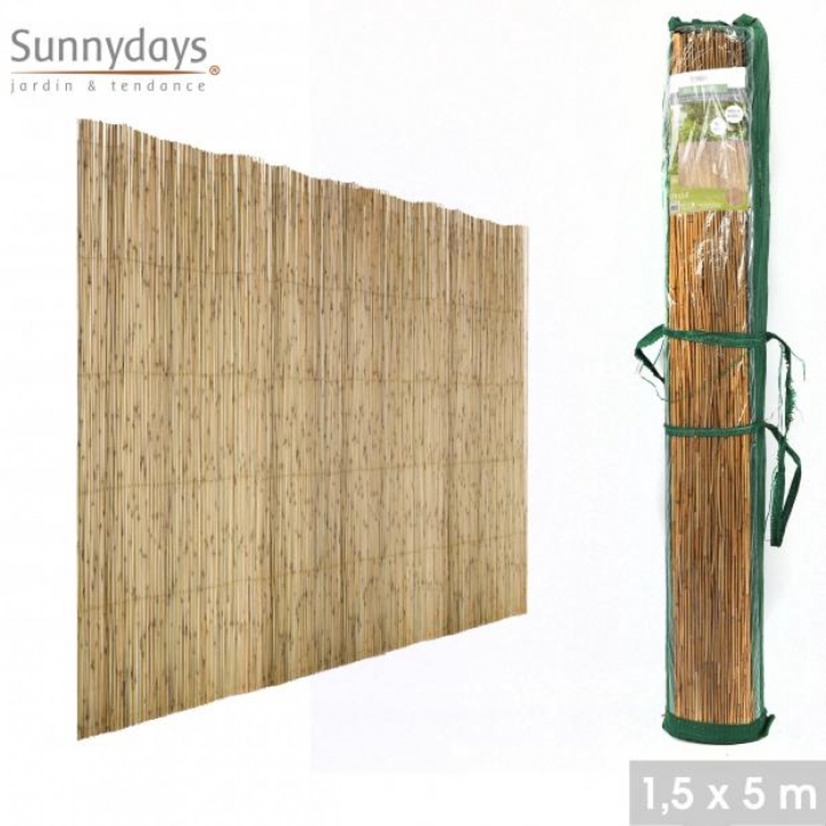 Sunnydays Rietscherm /Rrietmat - L500 x H150 cm - tuinscherm / schutting