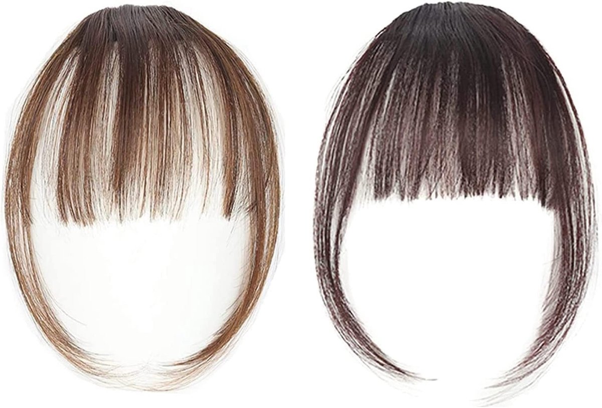 Natuurlijke Clip-In Pony voor Vrouwen - Echte Haarextensions in Lichtbruin en Donkerbruin - Gemakkelijk te Bevestigen en Stijlvol voor Elke Gelegenheid