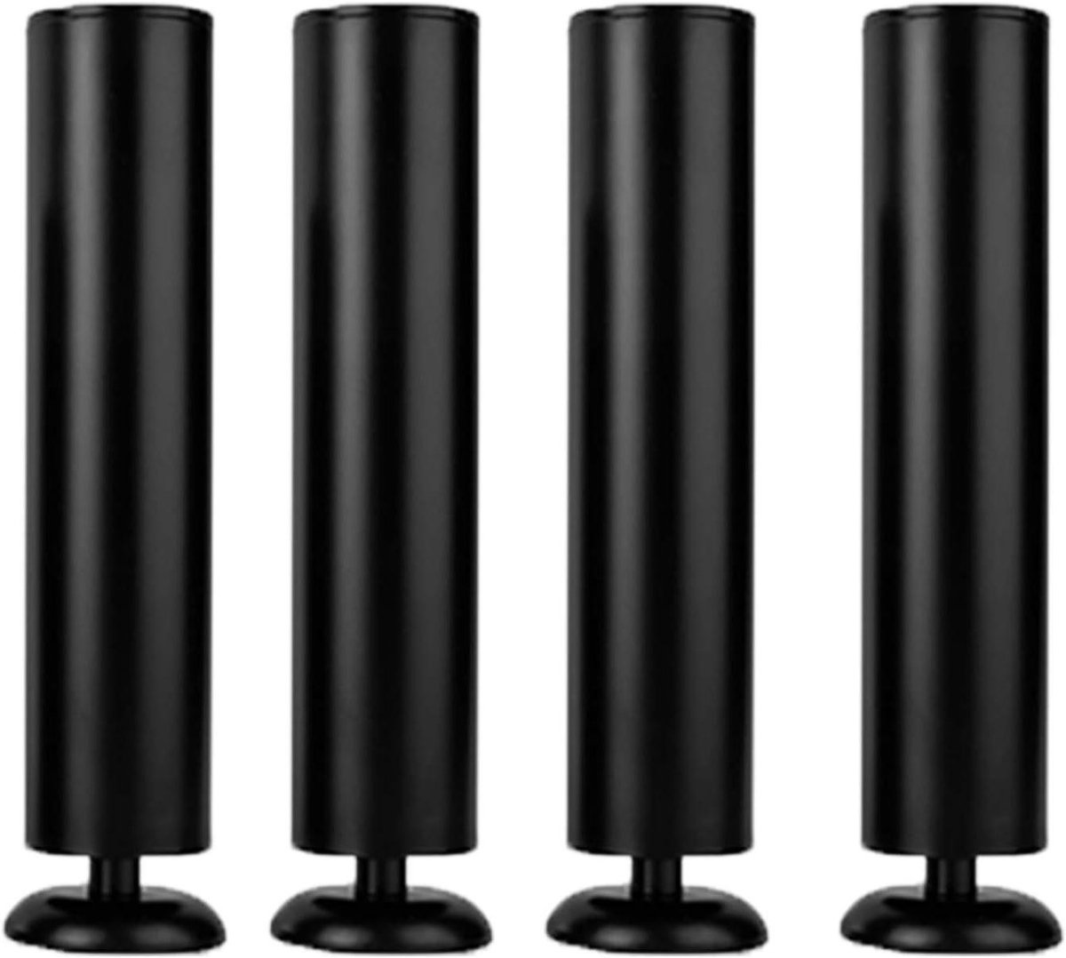 Meubelpoten Set - Bankpoten Tafelpoten - Meubels Verhogen - Verstelbaar Rubber - 18 cm - Zwart