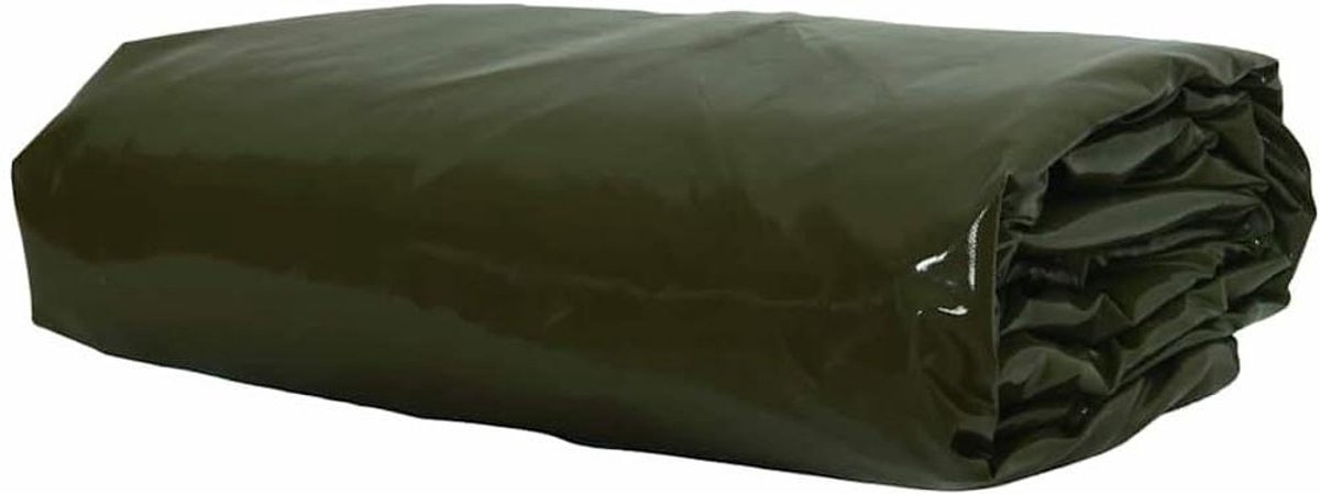 Zeil Olijf Groen - Buitenhoes Stevig - Tuin Beschermen - Canvas met PVC-coating - 6 x 8 m - Olijf Groen