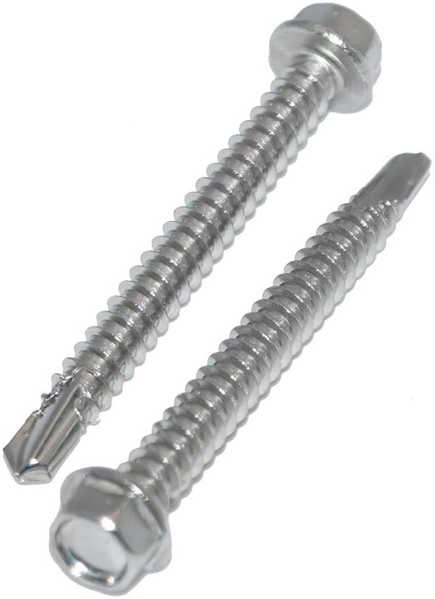 Boorschroeven Zeskant - Zelftappende Schroeven - Metaal Bevestigen - Vorm K DIN 7504 - 63 x 16 mm - Roestvrij Staal