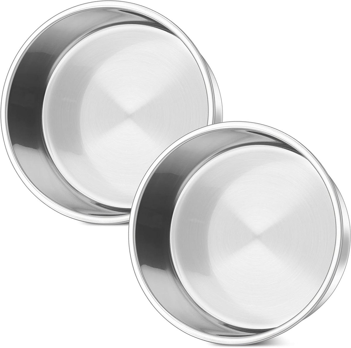 Ronde Bakvormen - Taartvorm Set - Cakes Bakken - Spiegelglans Afwerking - 20 cm - Zilver