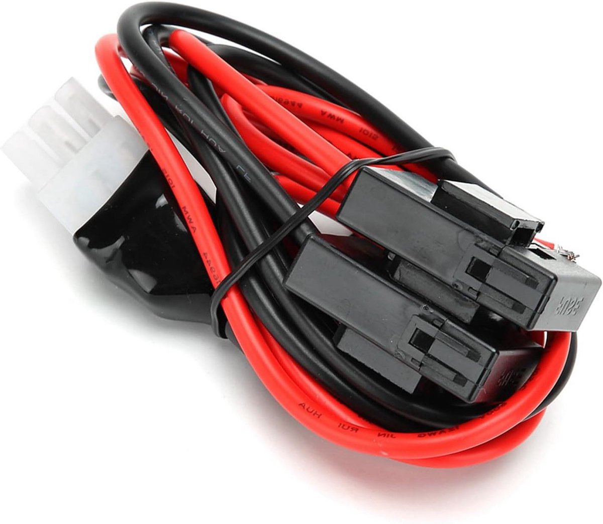 Autoradio Voedingskabel - Voertuig Audio Kabel - Radio Voeden - Met Zekering - 1 Meter - Rood