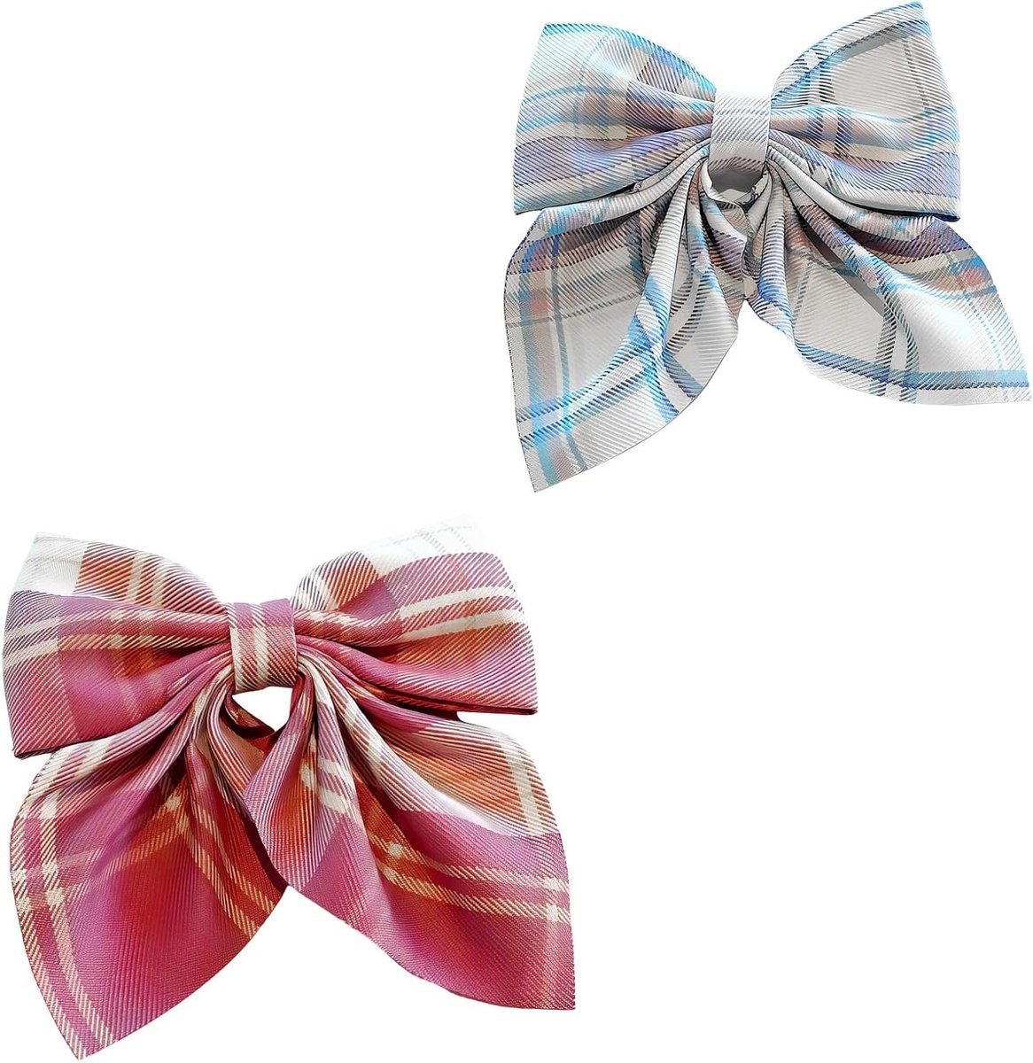 Grote Satijnen Knoop Haarspelden voor Vrouwen en Meisjes - Ponytail Accessoires in Roze, Blauw en Paars, 2 Stuks voor Elegante Haarstijlen