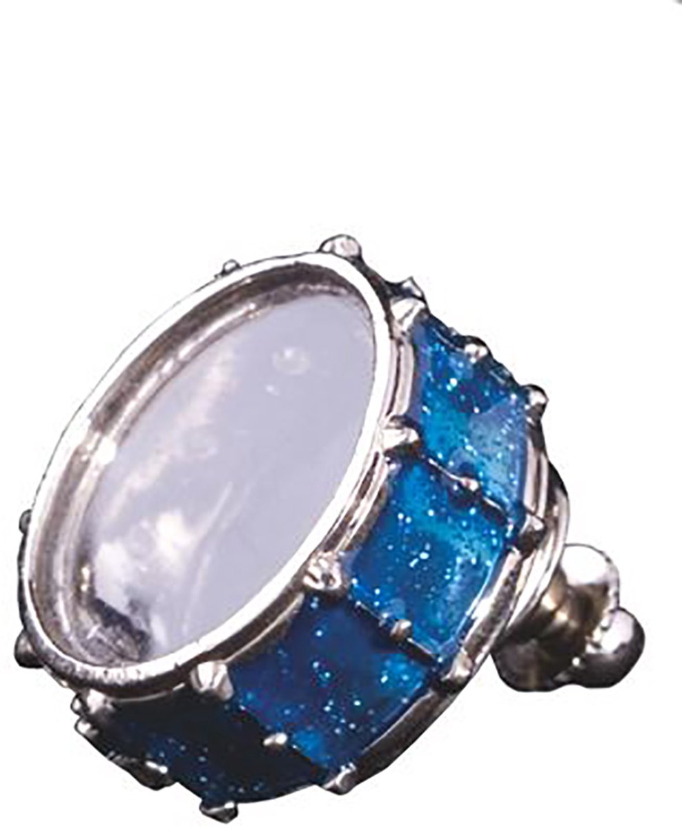 Music Gifts - Speldje snaredrum - 3D blauw - Topkwaliteit
