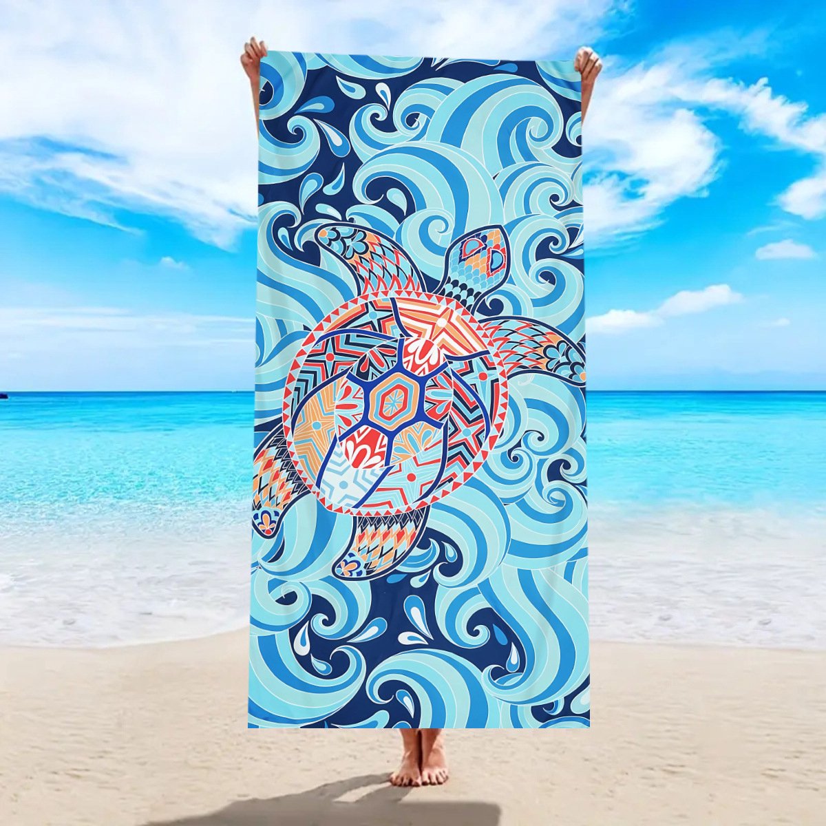 Lichtgewicht - dunne microvezel strandhanddoek - zandvrij - sneldrogend - absorberend - co
