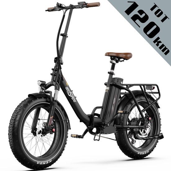 Opvouwbare elektrische fatbike 20″ ONESPORT OT16Max, 48V 18Ah accu, 120 km bereik, Shimano 7 versnellingen, schijfremmen