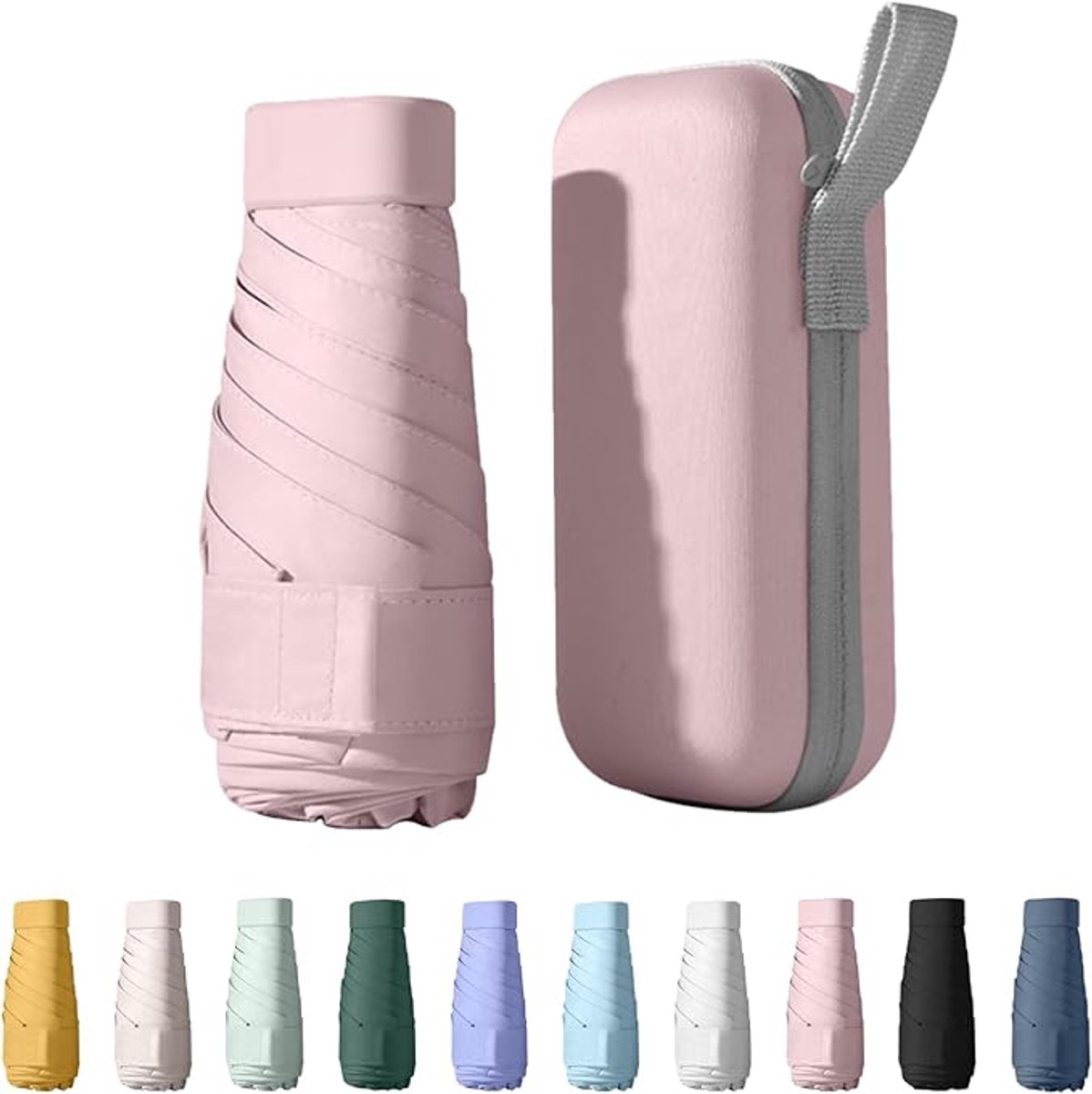 Zakparaplu - 6 Ribs - Mini Paraplu - Reisparaplu Klein - Compacte Paraplu - Opvouwbaar - Windbestendig - Lichtgewicht - UV-Bescherming - Rosa - van Imperatoris