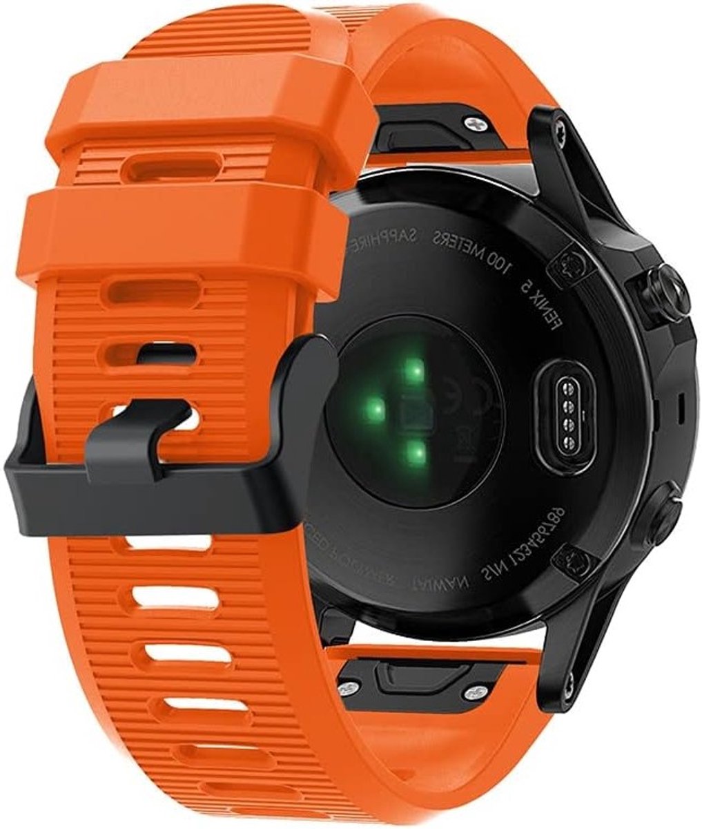 Zachte en Flexibele Silicoon Horlogeband voor Garmin Fenix 8, 7X, 6X, 5X en 3 - 26mm Quick Fit Vervangband voor Comfortabel Draaggemak