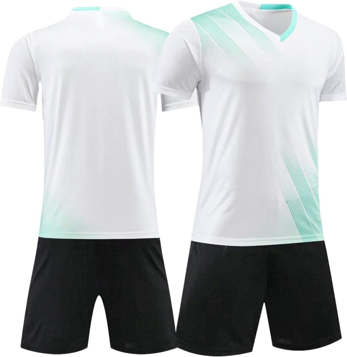 Voetbalsets voor Kinderen van 7-13 Jaar - Sneldrogende Voetbalshirts en Ademend Gym Shorts Set voor Sport en Training
