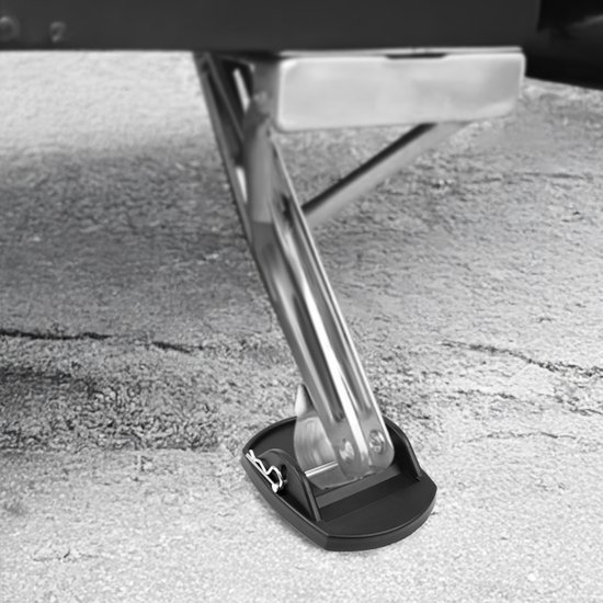 ProPlus Stabilisatievoeten - Met Metalen Pen - 4 stuks - Caravanvoet - Onderlegplaat Caravan - Kunststof - Zwart van Merkloos — afbeelding 4