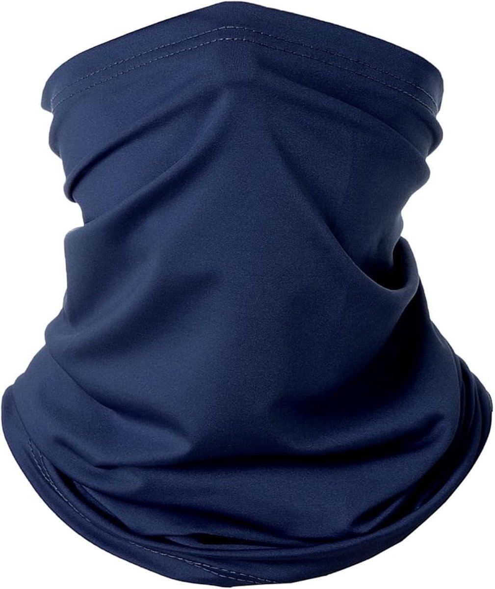 Bandana - Multi-use - Nekwarmer/Sjaal/Masker/Hoofdwarmer - Col - Gezichtsbedekking - Motorrijden - Ademend - Blauw - Jonyx