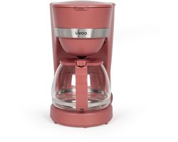 Elektrisch koffiezetapparaat - LIVOO - DOD200RC - 750 W - 1,25 L - 10 tot 12 kopjes - Chilirood