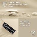 Tissu durable et hydrofuge pour pouf. Solidité double couture.