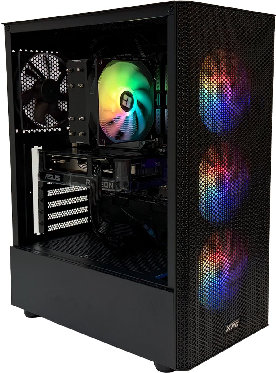 Azoth – Powered by ASUS / BLADE-9060XT / AMD Ryzen 5 7500F TRAY / ASUS DUAL Radeon RX 9060 XT 16GB / 16GB RAM / 500GB M.2 SSD Gaming PC