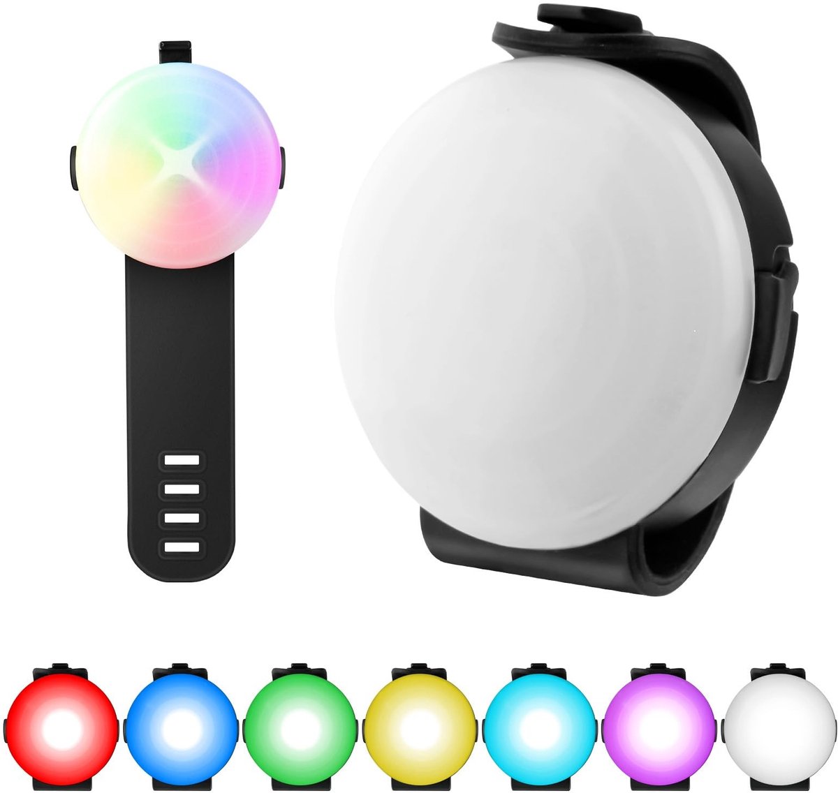 Elzusha - Led-knipperlicht - Oplaadbaar - Veiligheidslicht - Zwart - Huisdieraccessoire - Geschikt voor honden en katten - USB-verlichting