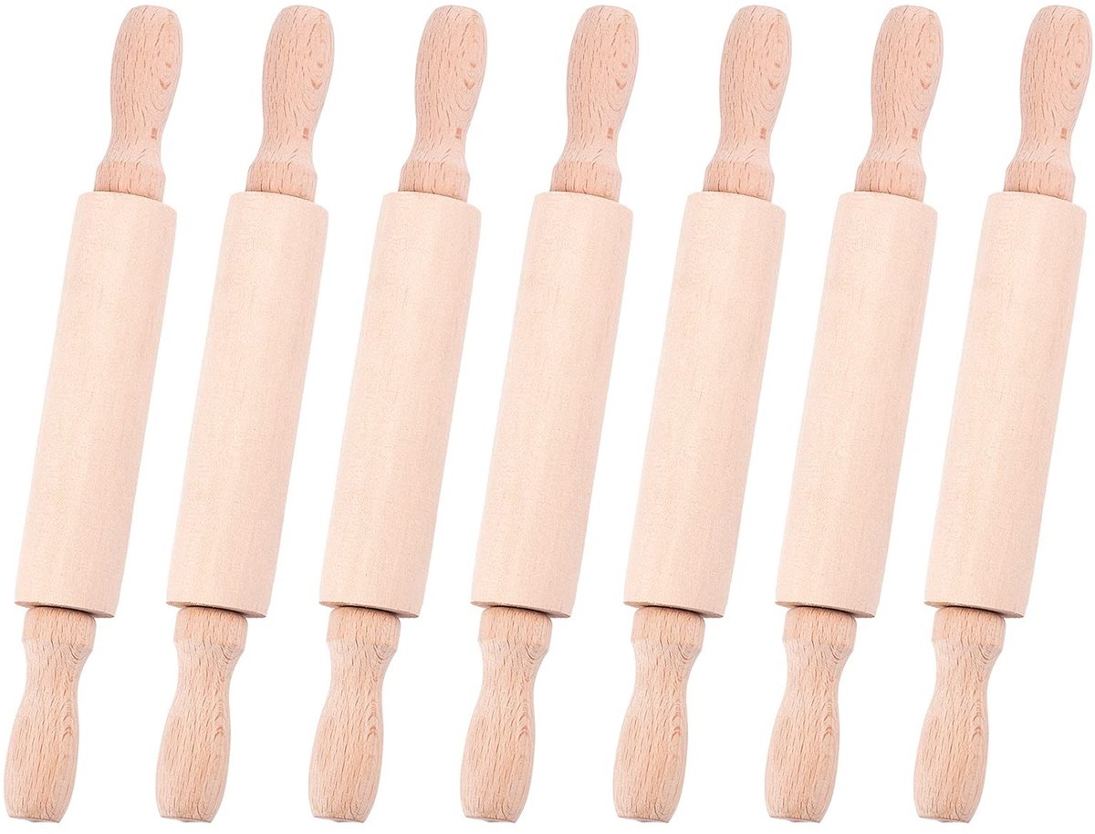 Zeynomax - Mini Hout Rolling Pin - Deegroller voor Bakken - Natuurlijk Hout - Houten Keukenaccessoire - Geschikt voor Pizza en Taart