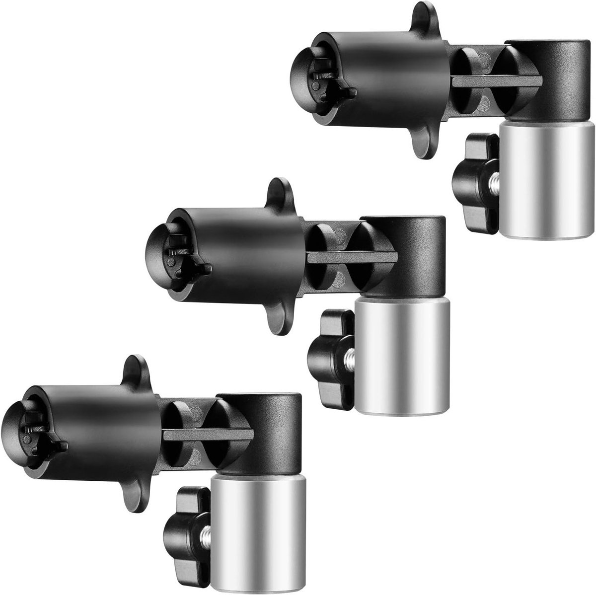 3-delige set robuuste achtergrond reflector clips voor studiofotografie, aluminium montage op statief