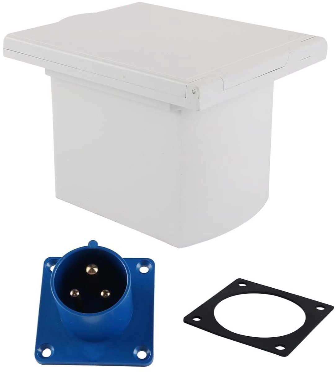 Zeynomax - Waterdichte Aansluitstekker - 16A 23A capaciteit - Betrouwbare verbinding - Ideaal voor caravan en motorhome - Weerbestendig ontwerp - Ge..