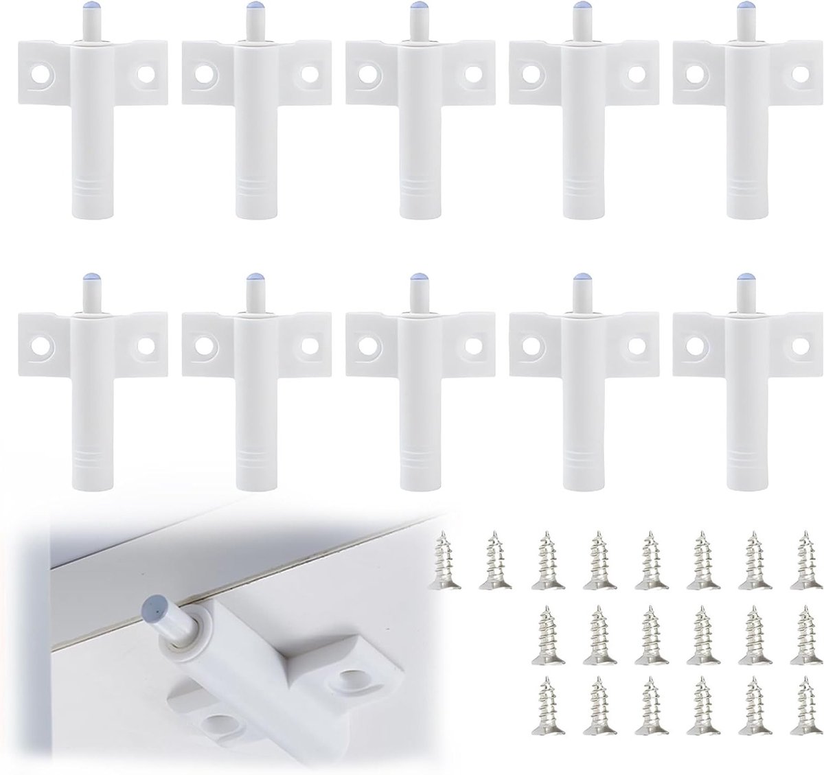 Premium hydraulisch zacht sluitmechanisme voor kastdeuren en laden, 10 stuks, stille demping, eenvoudige installatie, ideaal voor keuken en badkamer