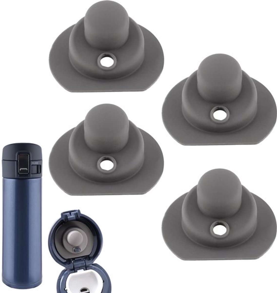 Vervangende Topdeksel - Silicone Lid Gasket - 4 Stuks Voor 16oz en 12oz