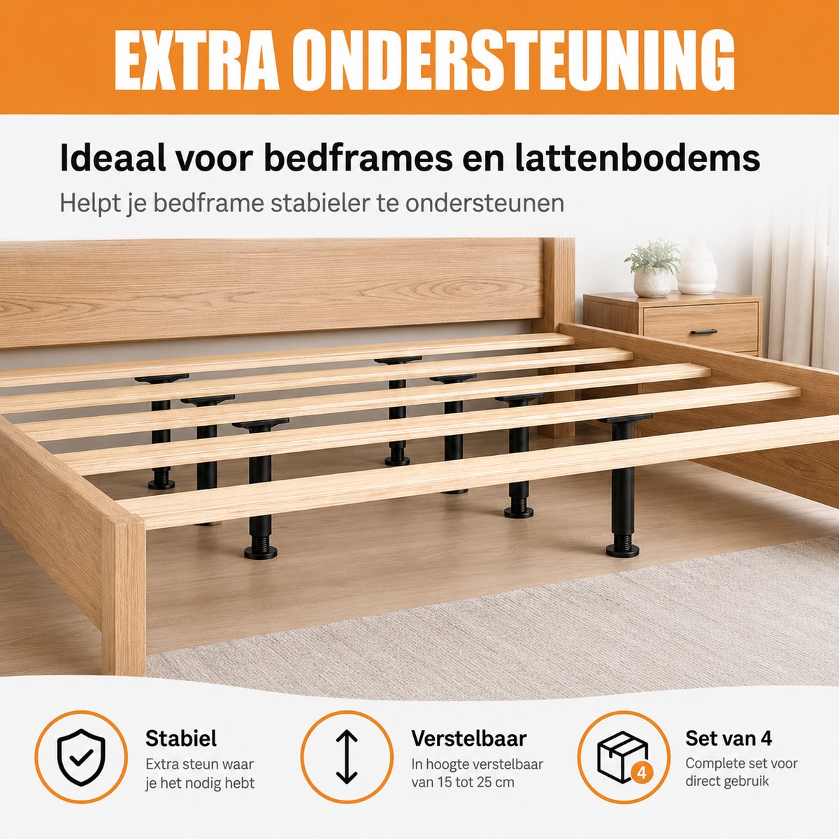 Consumerce Consumerce 15-25cm Verstelbare Meubelpoten - afbeelding 3