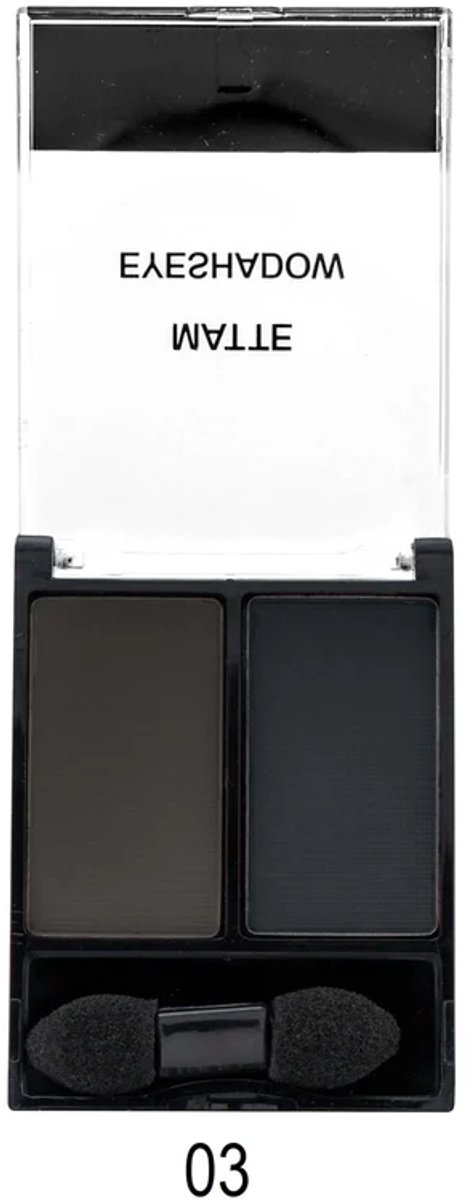 Glam Of Sweden - Matte Oogschaduw met applicator - Grijs en Zwart - Nummer 03 Dramatic - 1 Doosje met 4 gram inhoud
